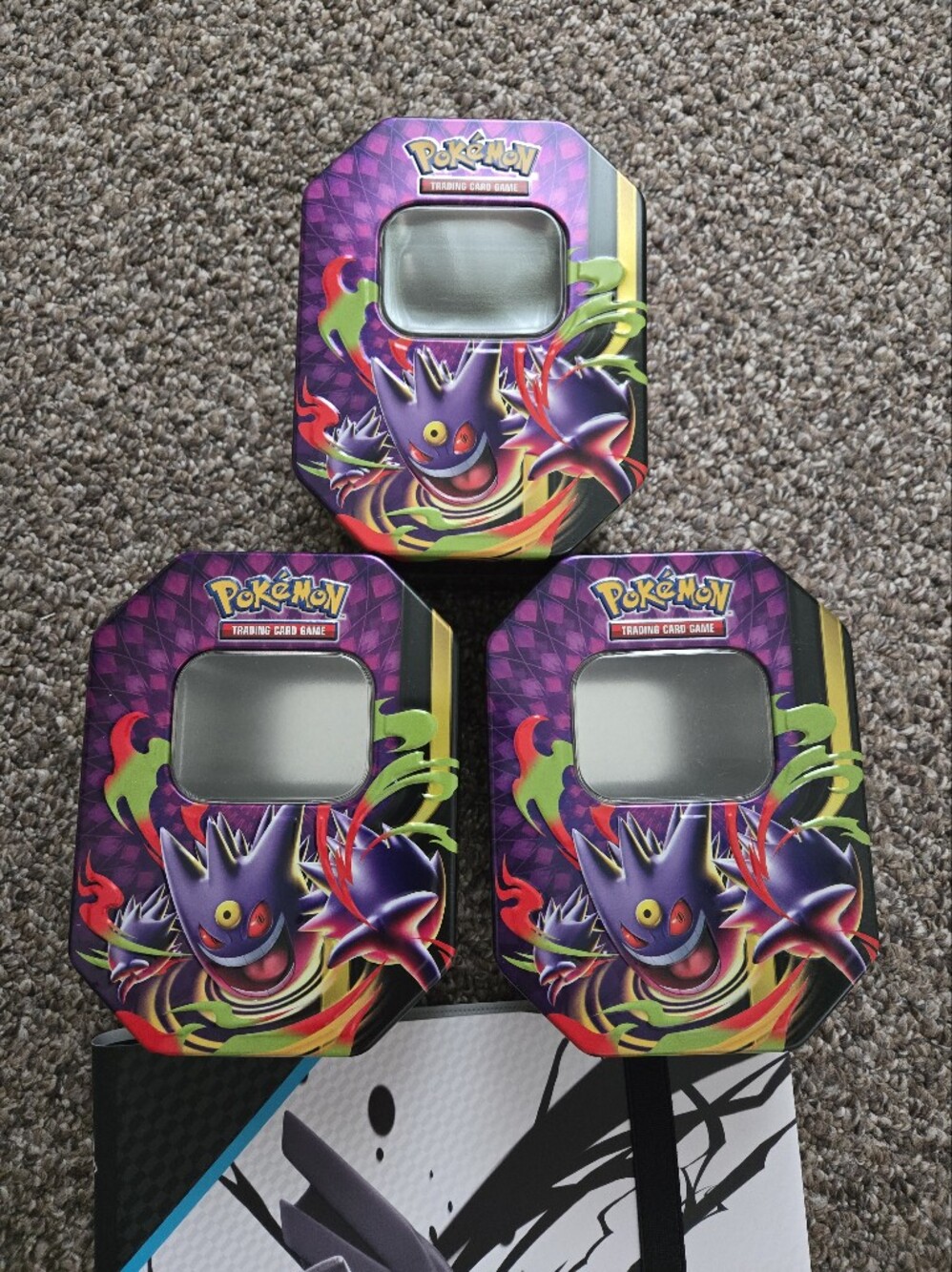 Pokemon Gengar EX tins and Black Bolt binder